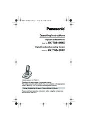 Panasonic KX-TG8421BX Operating Instructions Manual
