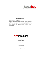 Janz Tec emPC-A500 User Manual