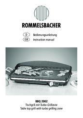 Rommelsbacher BBQ 2002 Instruction Manual