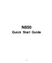 Zte N850 Quick Start Manual