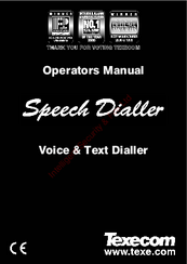 TEXECOM Speech Dailler Operator's Manual