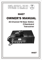HARVARD H407 Owner's Manual