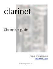 mode of expression clarinet User Manual
