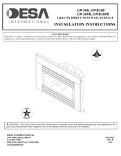 Desa GW30PB Installation Instructions Manual