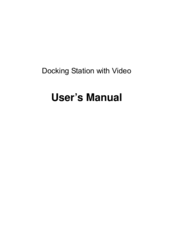 I-Tec Docking Station with Video User Manual