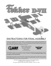 Global Hobby Fokker D-VII Instructions For Final Assembly