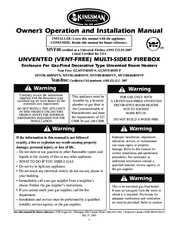 Kingsman MVFBL4040MVN Owner's Operation And Installation Manual