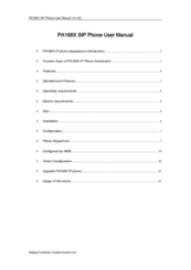 Centrality PA168X User Manual