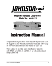 Johnson Level & Tool 40-0915 Instruction Manual