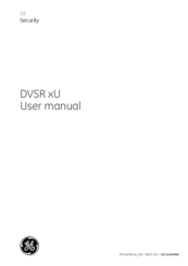 GE DVSR xU User Manual