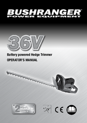 Bushranger 36V Battery powered Hedge Trimmer Operator's Manual