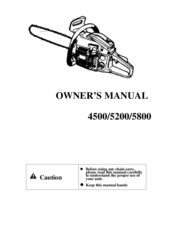 OppsDecor CS5900 58cc Gas Powered Chainsaw Manual 
