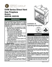 Vermont Castings 600DVM Installation & Operating Instructions Manual