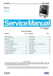 AOC L19W661 Service Manual