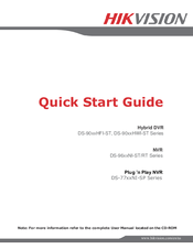 HIKVISION DS-90**HWI-ST Quick Start Manual
