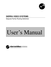 Sierra Sequoia Family User Manual
