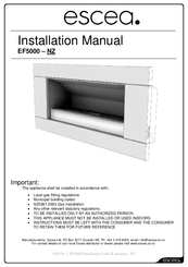Escea EF5000 - NZ Installation Manual