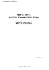 Frontier QSS-3705 Service Manual