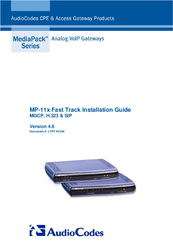 AudioCodes MP-11x Fast Track Installation Manual