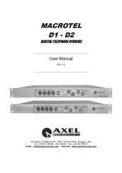 Axel Macrotel D1 User Manual