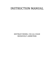 Keithley 150 A Instruction Manual