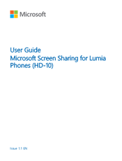Microsoft HD-10 User Manual