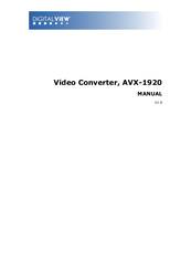 digitalview AVX-1920 Manual