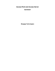 Bluegiga Access Server Quick Start Manual