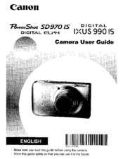 Canon Powershot SD970 IS Digital Elph User Manual