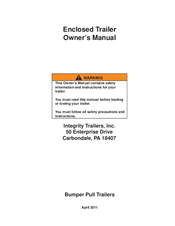 Integrity Enclosed Trailer Owner's Manual