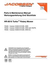 Jacobsen HR-9016 Turbo Parts & Maintenance Manual