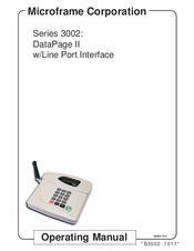 Microframe Corporation SERIES 3002 Operating Manual