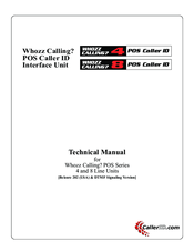 CallerID Whozz Calling? 4 POS Caller ID Technical Manual