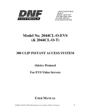 DNF Controls 2044CL-O-T User Manual
