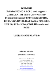 JS Automation WSB-H610 User Manual