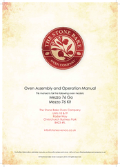 Stone Bake Mezzo 76 Go Assembly And Operation Manual