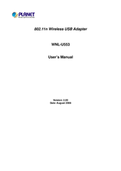 Planet WNL-U553 User Manual