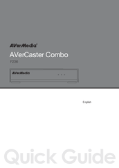 Avermedia AVerCaster Combo F236 Quick Manual