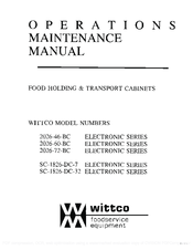 Wittco SC-1826-DC-7 Operation & Maintenance Manual