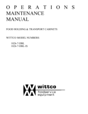 Wittco 1826-7-DBL-IS Operating & Maintenance Manual