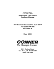 Conner CFS270A Product Manual