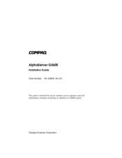 Compaq AlphaServer GS60E Installation Manual