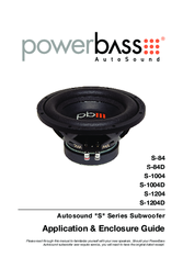 Power bass Autosound S-1204D Application & Enclosure Manual