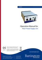 Bartington PSU1 Operation Manual