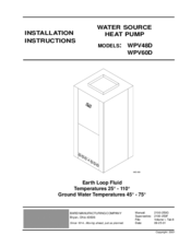 Bard WPV48D Installation Instructions Manual