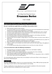 Elite Screens Evanesce B Series User Manual