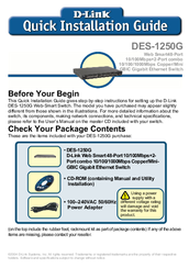 D-Link DES-1250G Quick Installation Manual
