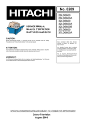 Hitachi 37LD6600A Service Manual