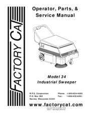 FactoryCat 34 Operator, Parts, & Service Manual