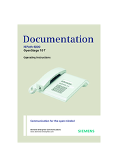 Siemens HiPath 4000 OpenStage 10 T Operating Instructions Manual